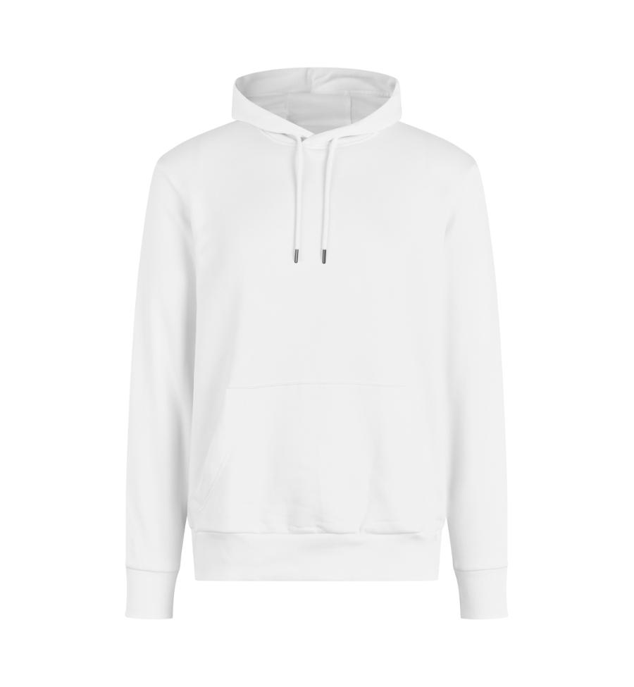Hoodie | økologisk med tryk i farven Hvid