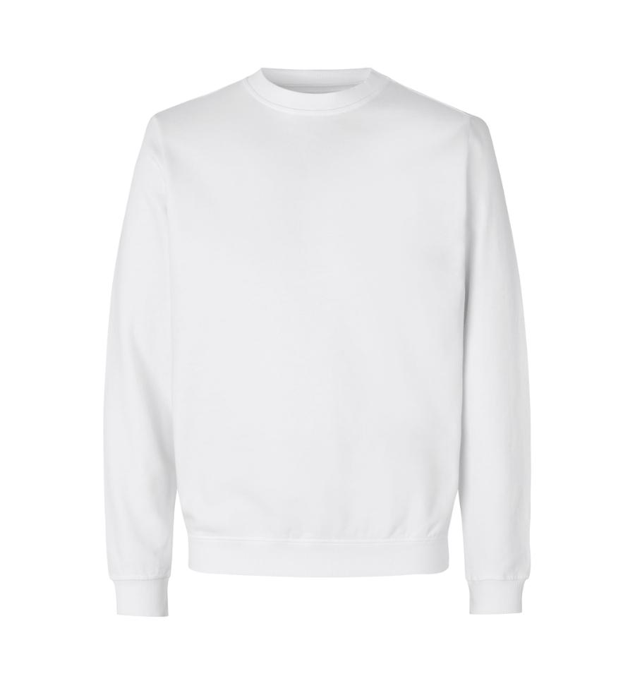 Sweatshirt Økologisk med tryk i farven Hvid